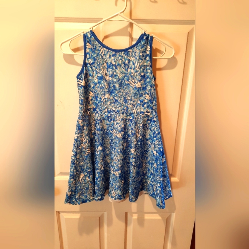 Special Occasion by Marmellata Blue/White Sleeveless Polyester Dress size 10